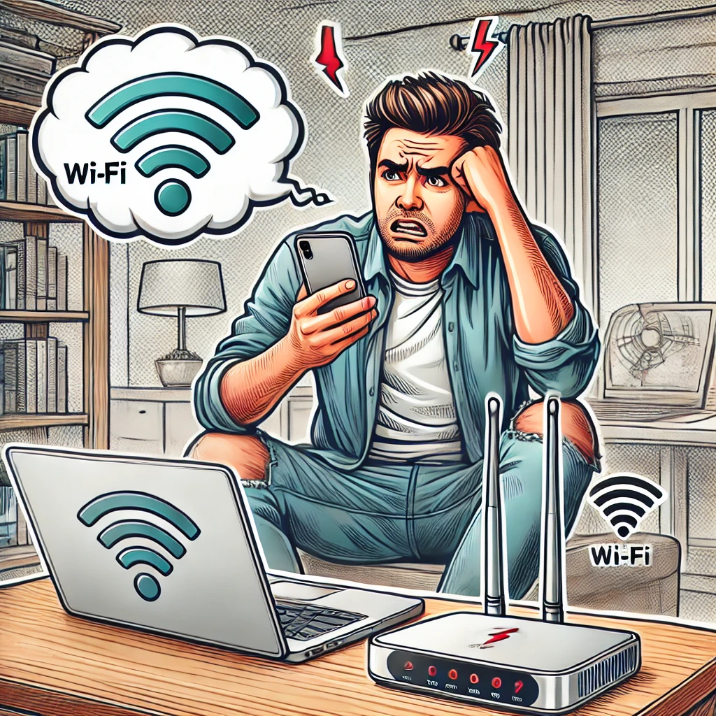 iPhone Wi-Fi troubleshooting illustration